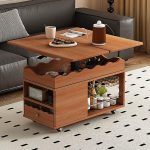 "Chairside Table with 3 Shelves, Turned Swivel, and Caster Wheels, Off-White, 28"L x 16"W x 24"H"