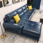 "Mid-Century Modern Modular Sofa Leather Cushion Back Sofa for Living Room - 100"L x 37"W x 35"H Horizontal"