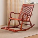"Craftsman Auburn Lumber Rocking Chair, Stationary with Rear Back, 24"L x 53"W x 39"H"