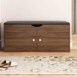 "Indoor Solid Color Contemporary Rectangle Wood with Storage Standard - 1 Piece Ivory 39.5"L x 14"W x 20"H"