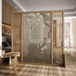 "1 Panel Casual Translucent Gauze Indoor Temporary Wall in Unfinished, Single Panel, 71"L x 79"H"