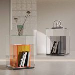 "Translucent Locker with 2 Tiers & Block Base Living Room, Orange"