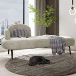 "Modern Solid Color Left-Arm Chaise Lounge with Left Arm and Pillow, 63"L x 31"W x 31"H"
