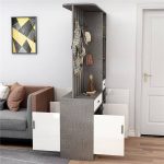 "Trendy Self-supporting Translucent Room Divider Partition Book Organizer in Wood with Shelf and 1 Panel, 47"L x 79"H, Natural"