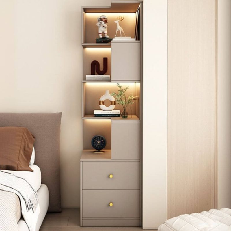 "Unattached Engineered Wood Accent Chest with Damp-proof for Sitting Room, White, Cabinet Not Included, 24"L x 24"W x 71"H"