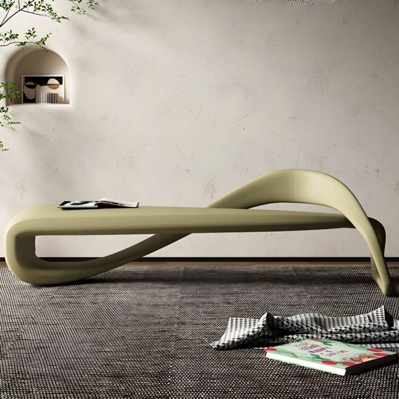 "Standard Footstool Genuine Leather Specialty Green Contemporary Solid Color Indoor - 4 Piece Set 180 x 45 x 40 cm"