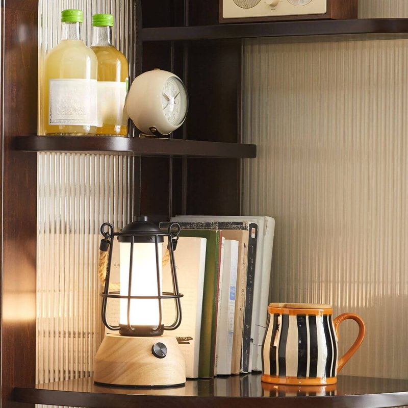 "Detached Cocoa Corner Accent Cabinet with 4 Exterior Shelves, Glass-panel Door, 1 Cabinet & Pull Knobs, 21"L x 21"W x 79"H"