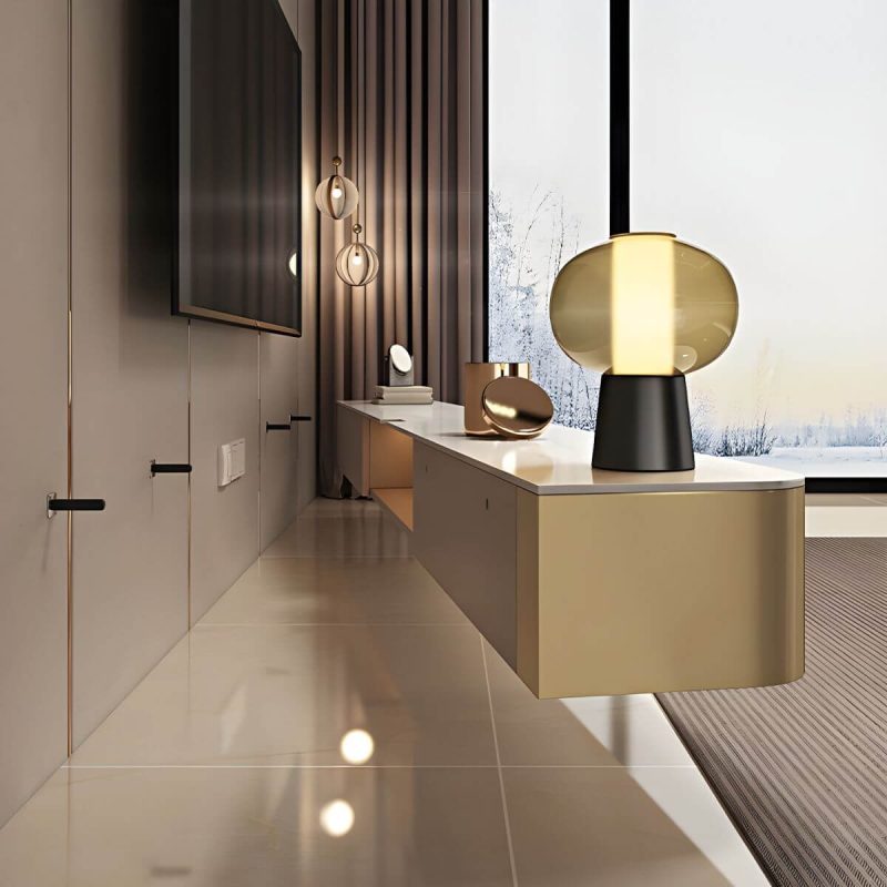 "Luxury Enclosed Storage TV Console Home Rectangle Sintered Stone TV Cabinet - 220 x 40 x 43 cm"