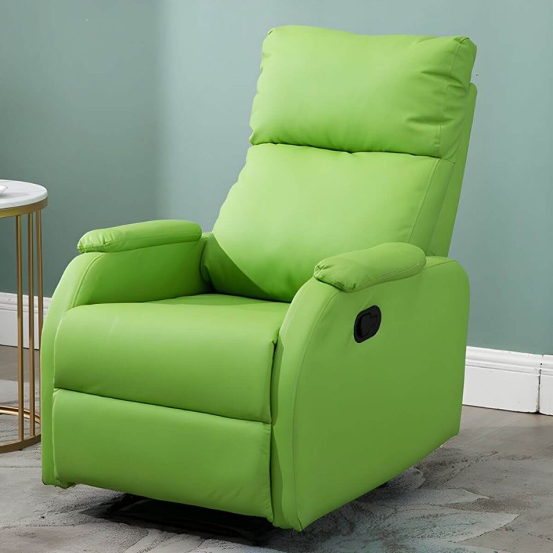 "Elegant Ergonomic Recliner Chair with Locking Back Angle Adjustment and Optional Lumbar Support - Green"