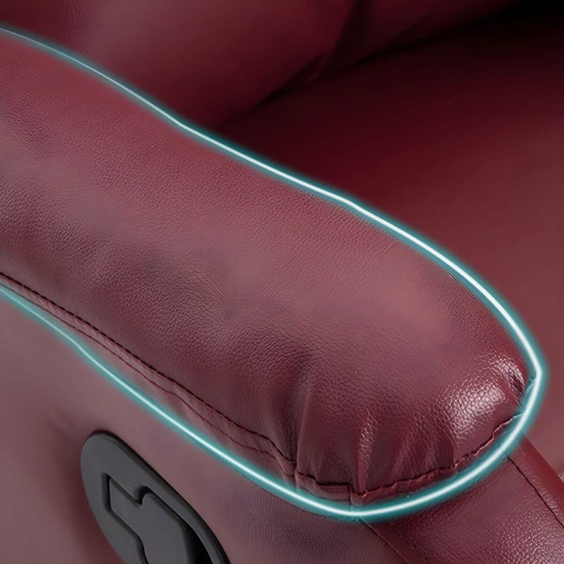 "Elegant Ergonomic Recliner Chair with Locking Back Angle Adjustment and Optional Lumbar Support - Purple"