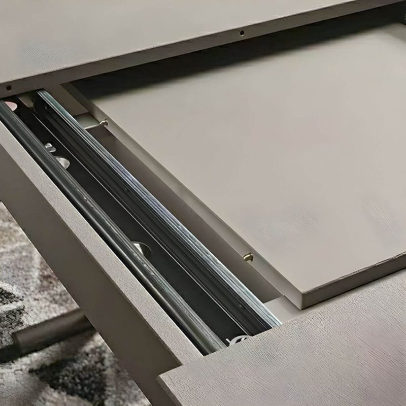 "Lumber Square Lift Top Accent Table with Crossed Base in a Modern Style, Grey"