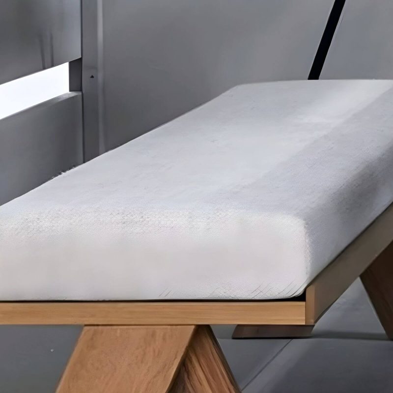 "Standard Footstool Upholstered Solid Color Farmhouse Rectangle Gray Indoor Fabric - 2 Piece Set 63"L x 16"W x 18.5"H"