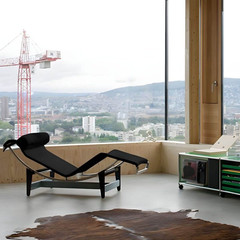 "Ergonomic Metal Recliner with Legs, Ideal for Modern Style and Small Spaces - White PU (Polyurethane)"