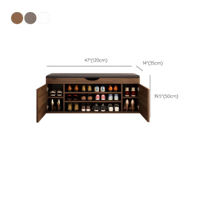 "Dimension of Indoor Solid Color Contemporary Rectangle Wood with Storage Standard - 1 Piece White 47"L x 14"W x 20"H"