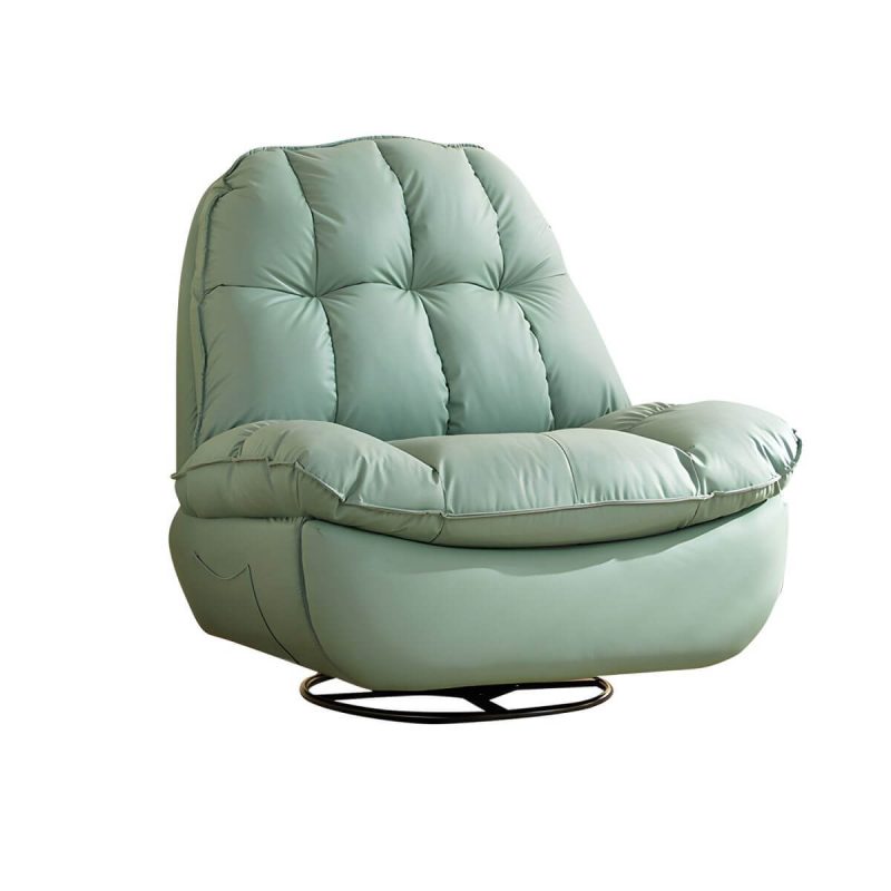 "Metal Solid Color Swivel Rocker Indoor Modern Position Lock Swivel Recliners - Beige Bracket No Included Rocker Manual - Handle/Lever"
