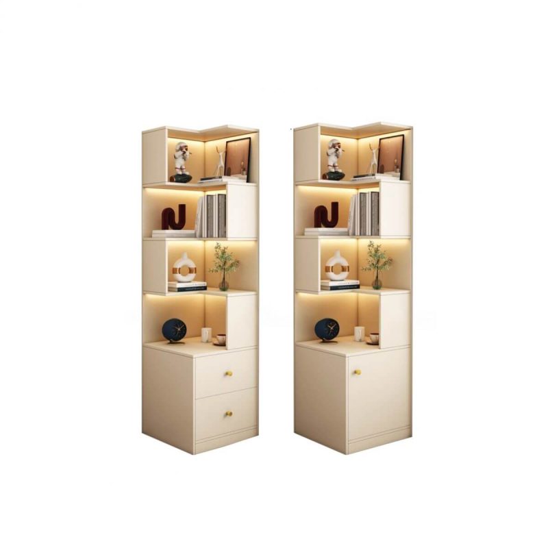 "Free Standing Manufactured Wood Accent Cabinet with Water-resistant for Living Room, White, 1 Cabinet, 20"L x 20"W x 71"H"