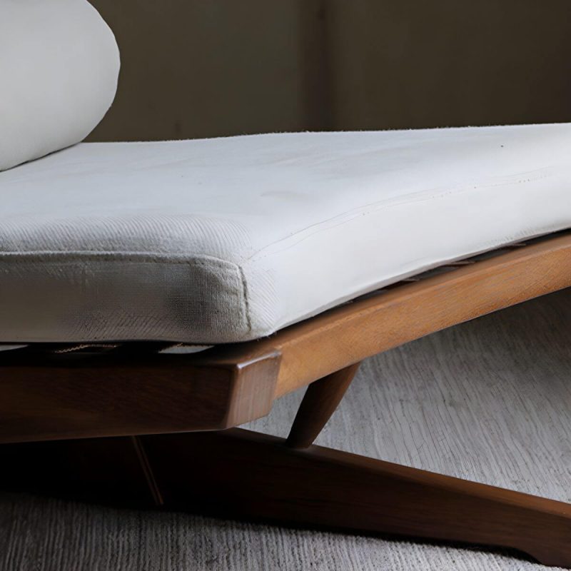 "25" Wide Solid Wood Removable Cushion Cover Standard Recliner with Legs - Natural White"