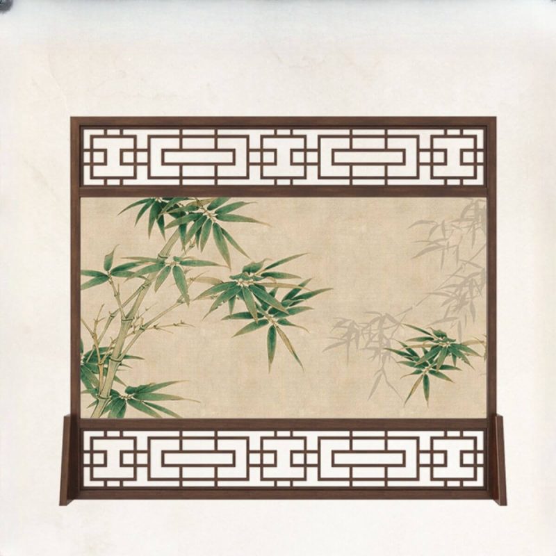 "Ash Wood Modish Translucent Freestanding Single Panel Office Divider Wall for Indoor Use, Natural"