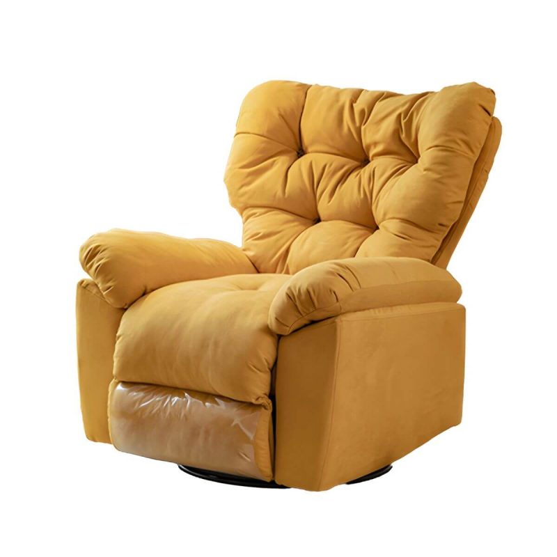"Faux Leather Wing Chair Recliner Adjustable Wingback Recliner with Tufted Back - Dark Green Standard (No Motion) Manual - Push Button"