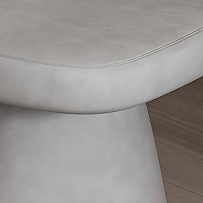 "Modern High-Back Upholstered Vanity Stool with Wood frame and Swivel Feature - Dark Gray 1 Piece"
