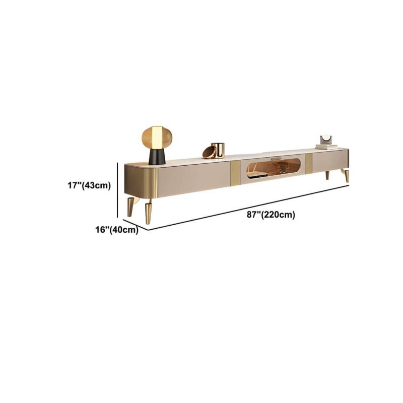 "Dimension of Luxury Enclosed Storage TV Console Home Rectangle Sintered Stone TV Cabinet - 220 x 40 x 43 cm"