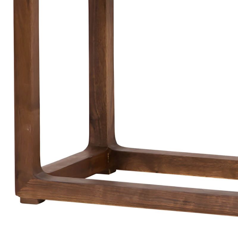 "Modern Wood Utility Stool with Backless Design and Square Base for Versatile Use - Natural Finish 2 Piece Set"