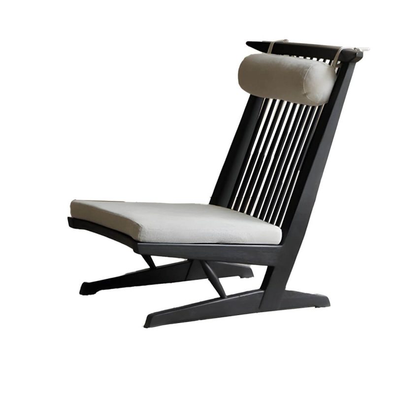 "25" Wide Solid Wood Removable Cushion Cover Standard Recliner with Legs - Distressed Wood White"