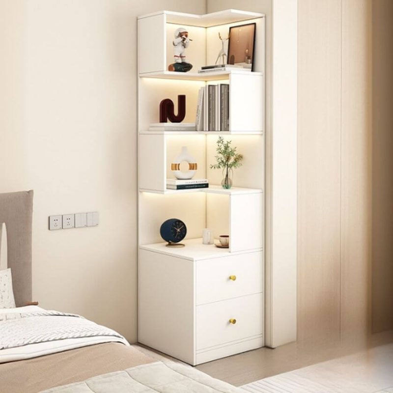 "Unattached Engineered Wood Accent Chest with Damp-proof for Sitting Room, White, Cabinet Not Included, 24"L x 24"W x 71"H"