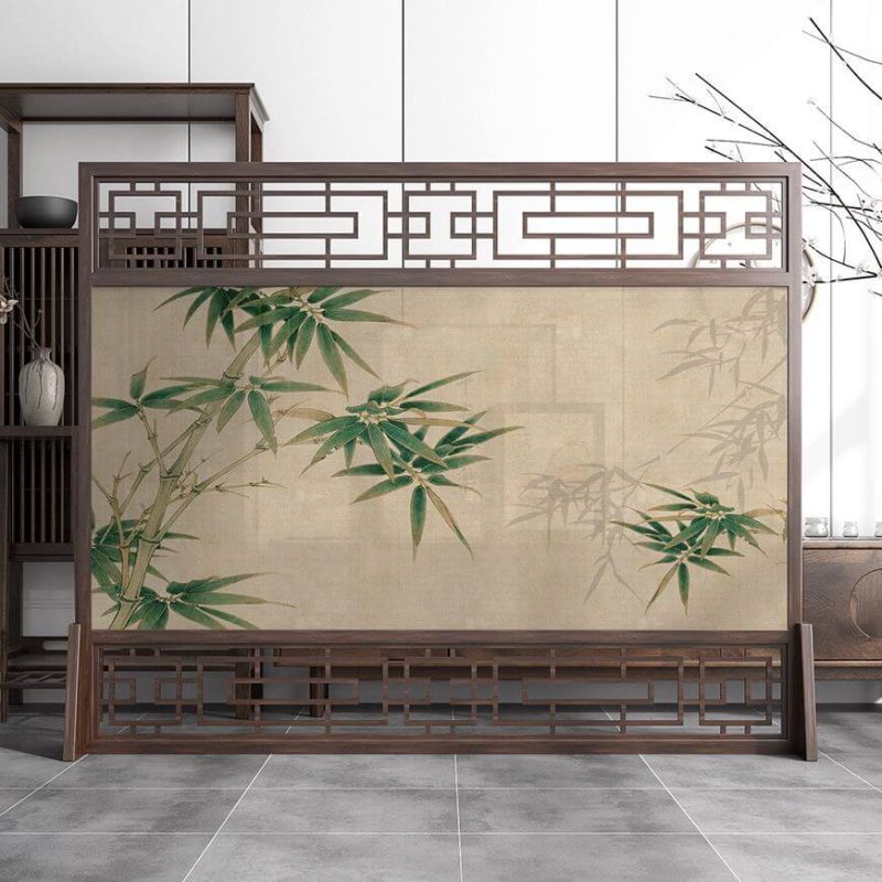 "Ash Wood Modish Translucent Freestanding Single Panel Office Divider Wall for Indoor Use, Natural"