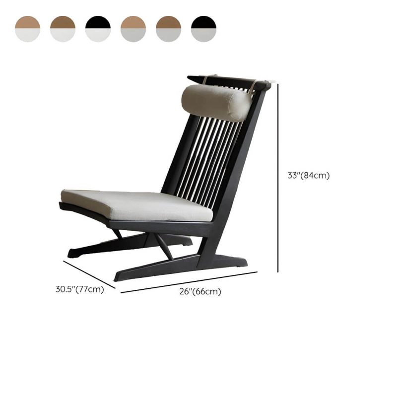 "Dimension of 25" Wide Solid Wood Removable Cushion Cover Standard Recliner with Legs - Natural Gray"