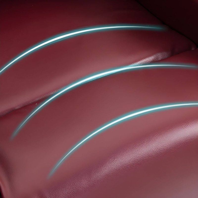 "Elegant Ergonomic Recliner Chair with Locking Back Angle Adjustment and Optional Lumbar Support - Claret"