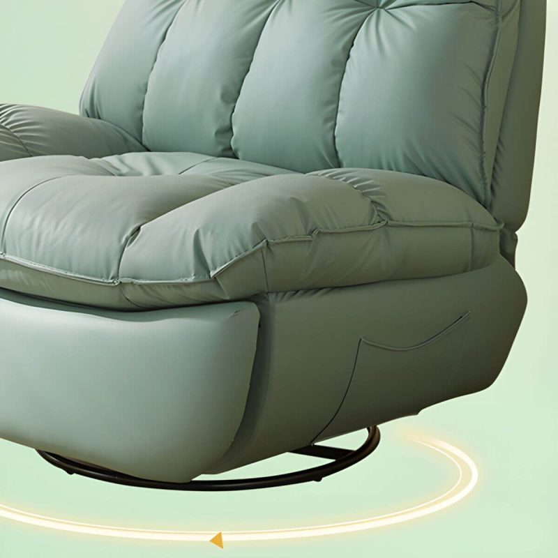 "Metal Solid Color Swivel Rocker Indoor Modern Position Lock Swivel Recliners - Gray Bracket Included Swivel Rocker Power - Push Button"