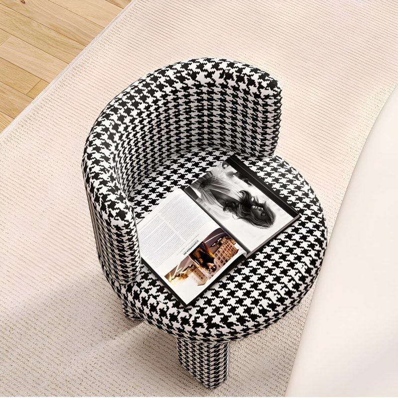 "Chic Modern Vanity Stool with Tall Upholstered Backrest and Suave Wood Base - Pink 1 Piece"