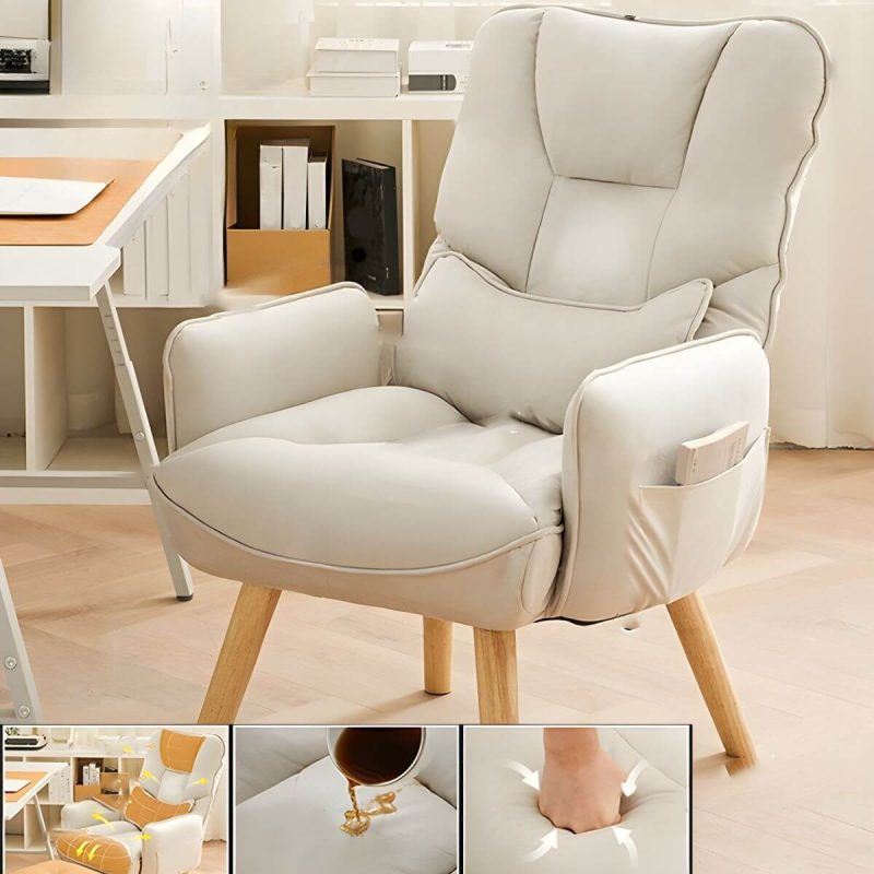 "Modern Ergonomic Recliner with Lumbar Support and Storage Included - Griege Deck Chair"