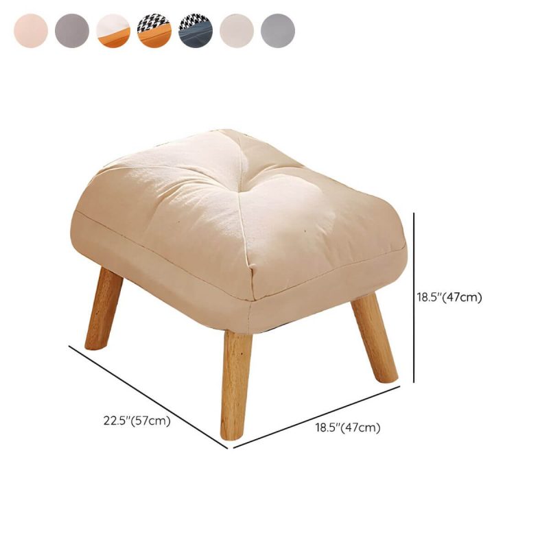 "Dimension of Ergonomic Solid Color Modern Recliner with Lumbar Support and Storage, featuring Wood Legs - 28"L x 21"W x 39"H Orange/ White Recliner with Ottoman Faux Leather"