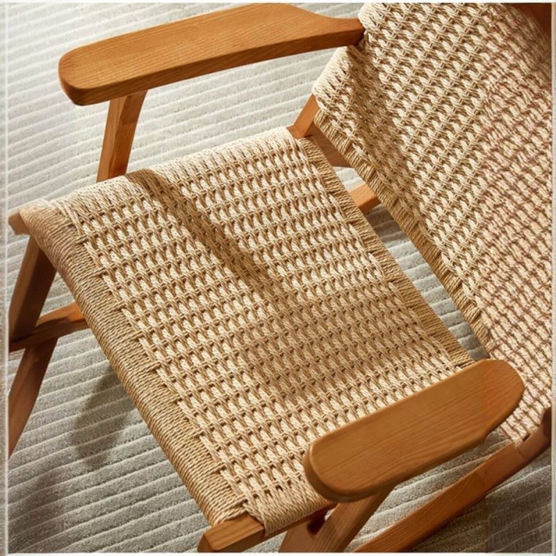 "Wooden Rocking Chair Couch with Track Arm, Scratch-defiant, Rear Back and Modern Simple Style, Nut-Brown, Rocking Chair"