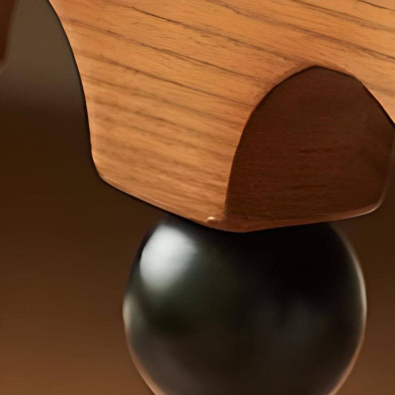"Traditional Solid Wood Accent Side Table with Black Base and Octagon Top - Black"