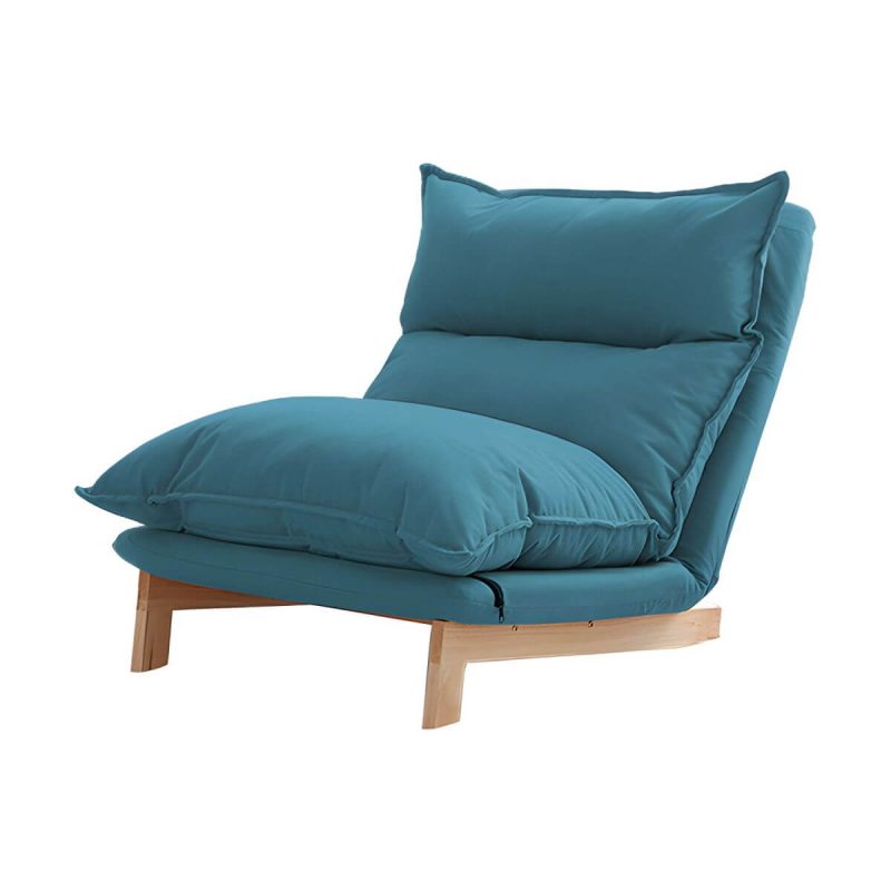 "Ergonomic Linen Recliner with Lumbar Support and Removable Cushions - Small Size - Gray Recliner with Ottoman"