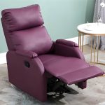 "Elegant Ergonomic Recliner Chair with Locking Back Angle Adjustment and Optional Lumbar Support - Claret"