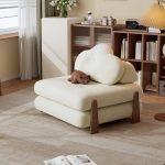 "Art Deco Futon Folding Bed with Cocoa Frame, Pillow Included, Tufted, Seat 1, Twin Size, Pillow Back, Green"