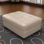 "Solid Color Genuine Leather Backless Wood and Upholstered Stool - 2 Piece Set 31.5"L x 24"W x 16"H Brown Trunk Storage Not Included"