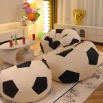 "Polka Dots Sports-Themed Beanie Chair with Snowflake Velvet Upholstery in Multiple Colors and Armless, 31.5"L x 31.5"W x 31.5"H"