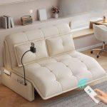 "Stockroom Storage Full Size Futon Daybed with Stain Resistant Pillow, Stitch-tufted, for 2, and Pillow Back, 47"L x 41"W x 37"H"